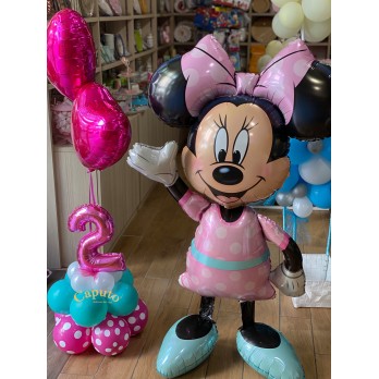 COMPOSIZIONE PALLONCINI MINNIE CON NUMERO