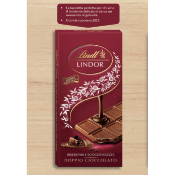 TAVOLETTA LINDOR DOPPIO CIOCCOLATO 100G