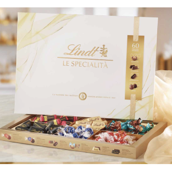 Scatola regalo Lindt Bianca Oro 60 praline 450g