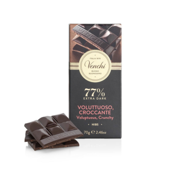 Tavoletta Venchi Nibs 77% 70 g