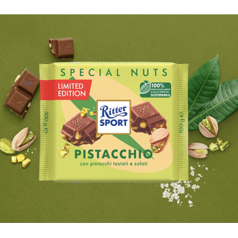 RITTER SPORT  PISTACCHIO  SPECIAL NUTS 100 G