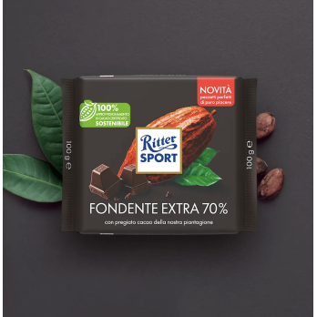 RITTER SPORT FONDENTE EXTRA 70% CACAO - 100G