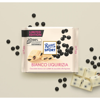 RITTER SPORT BIANCO LIQUIRIZIA 100 G