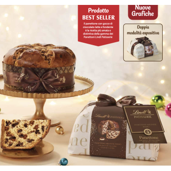 Panettone Lindt Doppio Cioccolato incarto a mano 1kg