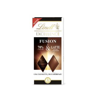 Tavoletta Lindt EXCELLENCE Fusion 70% Cacao e Latte Extra Cremoso 100g