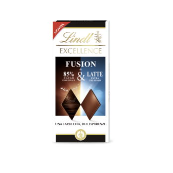 Tavoletta LINDT EXCELLENCE Fusion 85% Cacao Fior di Sale e Latte Extra Cremoso 100g