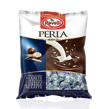 Cioccolatini Rovelli al latte ripieni di cereali e crema bianca  800 gr