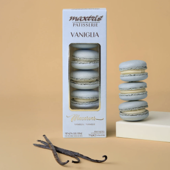5 Macaron Maxtris Gusto Vaniglia Carta da Zucchero