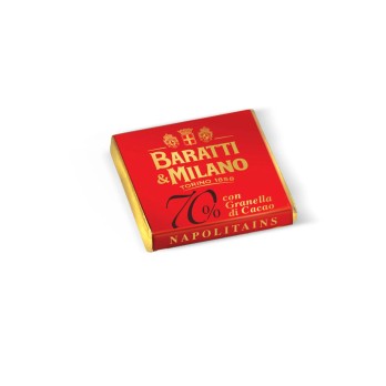 Napolitains Extra Fondente 70% con Granella Di Cacao Baratti & Milano 500g