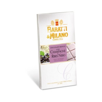 Tavoletta Cioccolato Bianco, Champagne e Ribes 75g Baratti & Milano