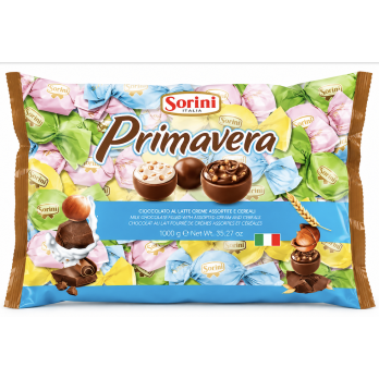 Praline SORINI  cioccolato al latte con creme assortite e cereali 1 kg
