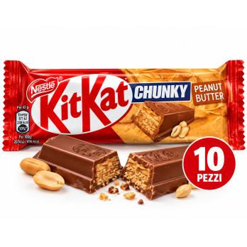 KitKat Chunky Peanut Butter – Confezione da 10 pezzi