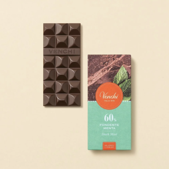 Tavoletta di cioccolato fondente Venchi 60% e menta 100 g
